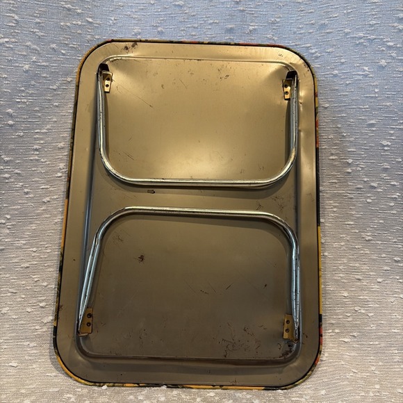 MCM Vintage Flower Power Lap Tray With Folding Legs 1960's - Picture 10 of 12